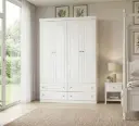 ARMOIRE AMERICANO REF I113-05 4PTS 4TIRS WHITE HP