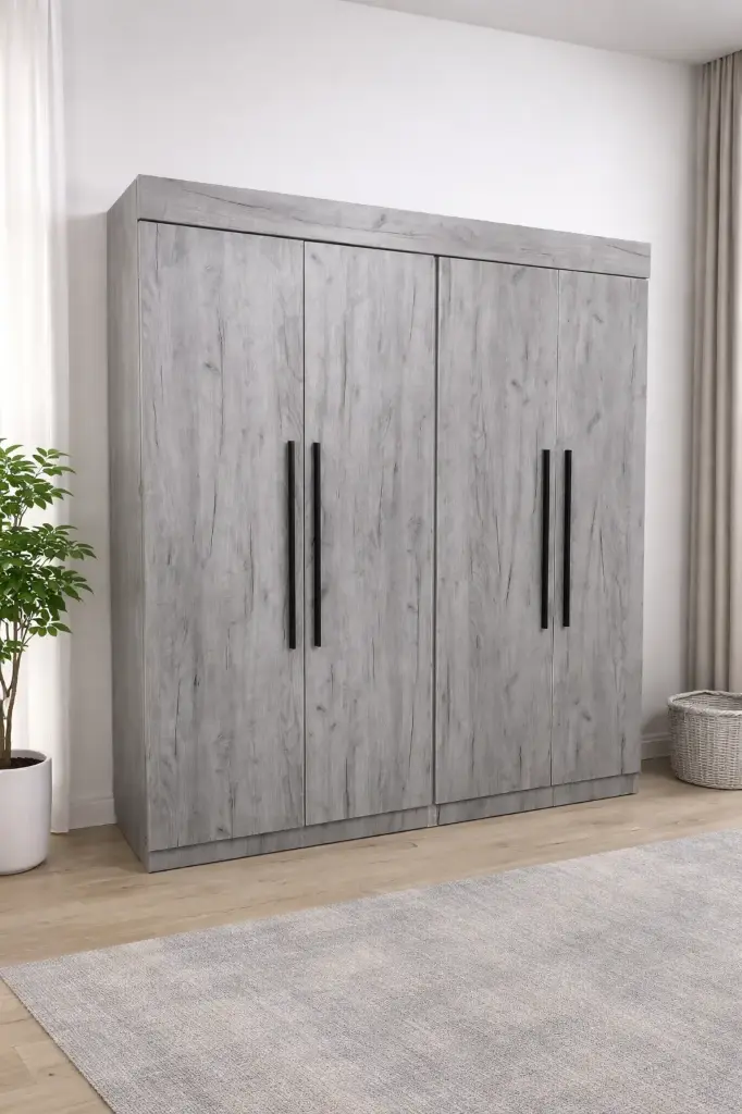 ARMOIRE NARDO II 4PTS REF DAUPH DARK GREY