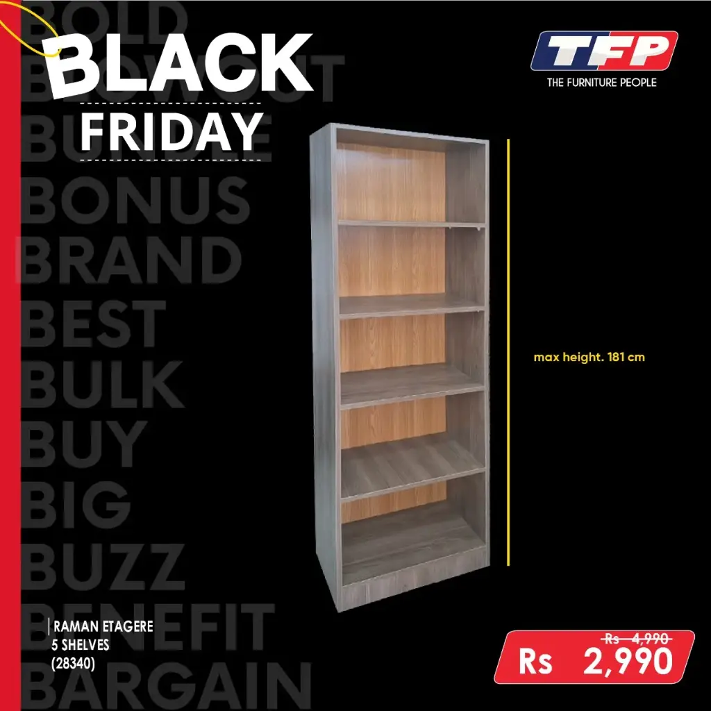 RAMAN ETAGERE 5 SHELVES