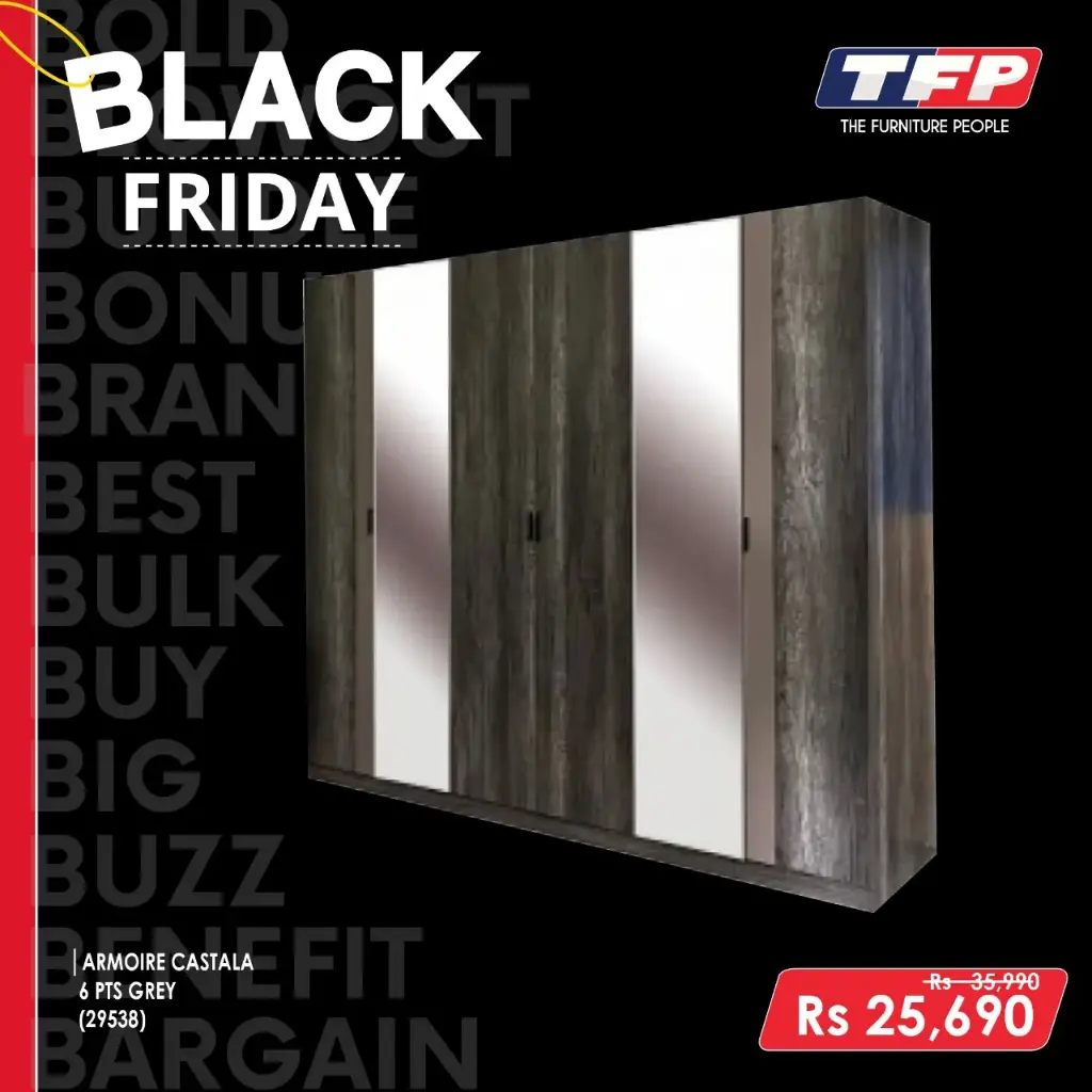 ARMOIRE CASTALA 6 PTS GREY