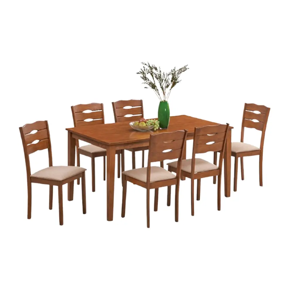 BELGIUM 6 SEATER DINING SET (6 CHAIRS + 1 TABLE)