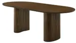 DINING TABLE COSTA (3PCS) OVAL 2000mm WALNUT 