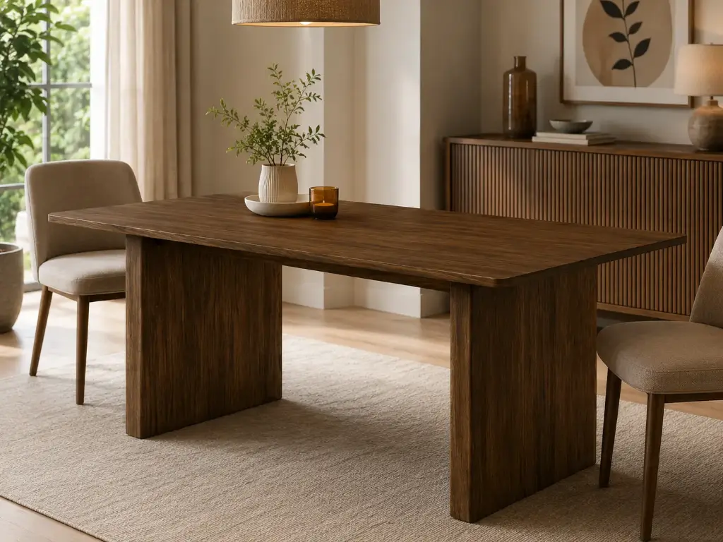 DINING TABLE COOPER (2PCS) OVAL 1800mm WALNUT 