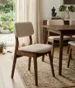 CHAISE MILTON (2 IN 1) WALNUT FABRIC OAT