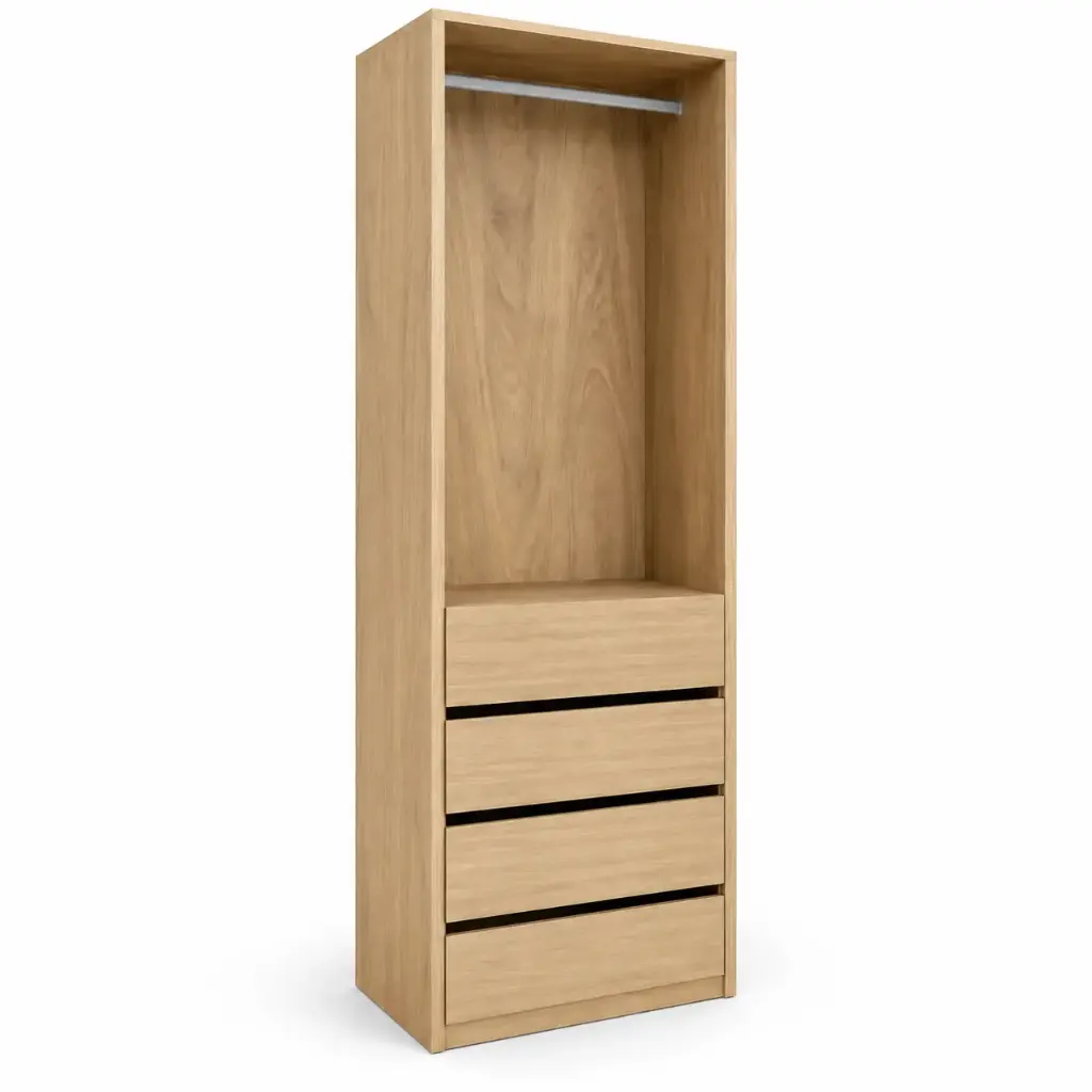 CLOSET LUCY 1 HANGER 4 DRAWER  VANILLA