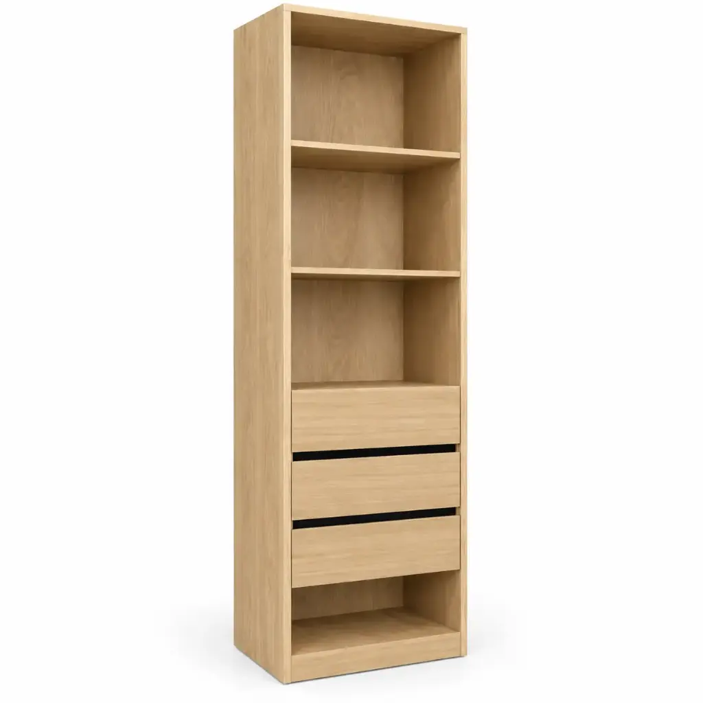 CLOSET LUX 3 SHELF + 3 DRAWER + 1 SMALL SHELF VANILLA