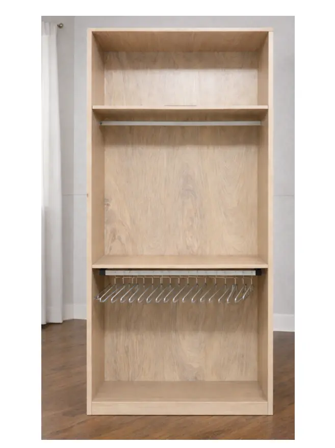 CLOSET LUX 2 SHELVES + 2 HANGERS VANILLA 800 x 2300 x 500