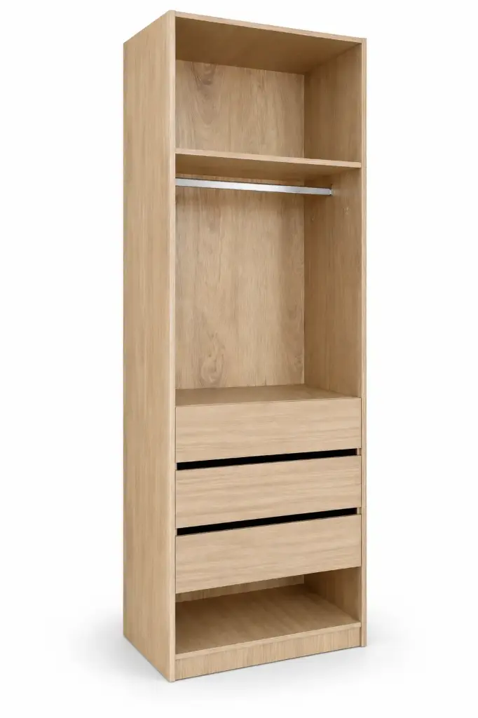 CLOSET LUX 1 HANGER 3 DRAWER VANILLA