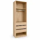 CLOSET LUX 1 HANGER 3 DRAWER VANILLA