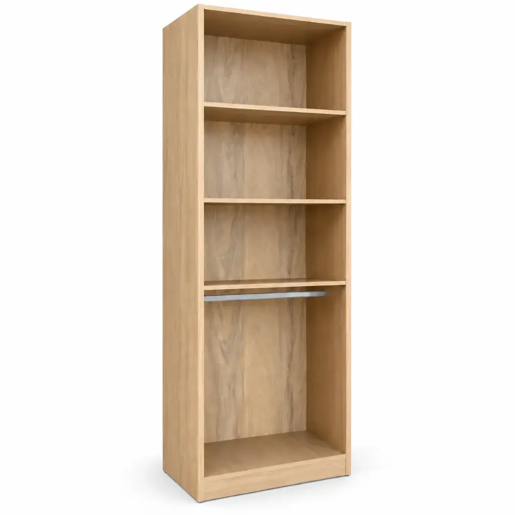 CLOSET LUX 4 SHELF + 1 HANGER VANILLA
