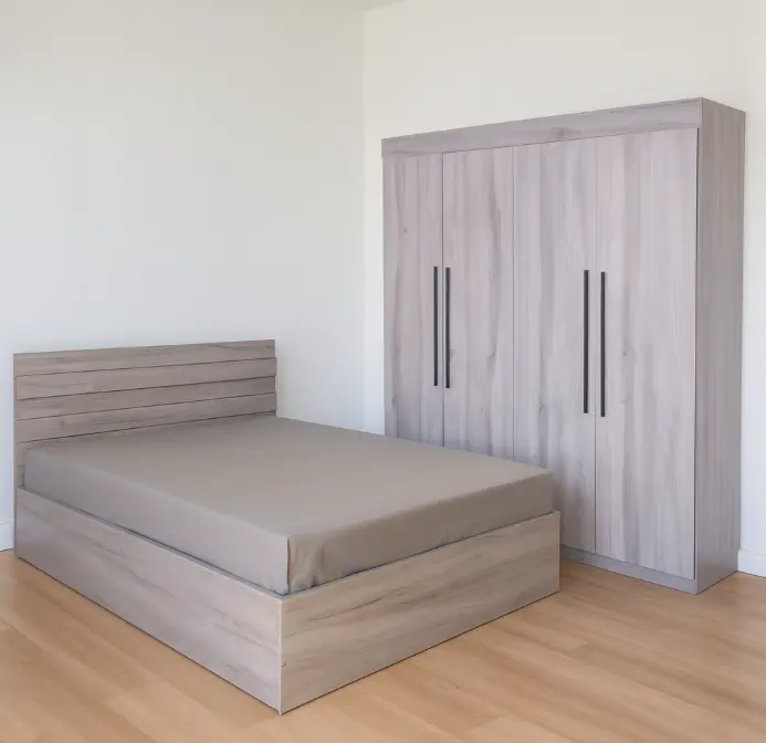 Bedroom Nardo: Armoire 4 pts 30753 + Lit 5'0 30754