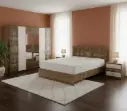 Bedroom Set Grace: Armoire 6 pts 31713 + Lit 5'0 31723 + TDN 31724 + Commode 31714