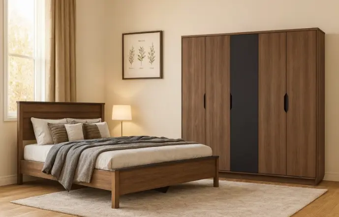 Bedroom Set Quinton: Armoire 5pts 31575 + Lit 6'0 31562