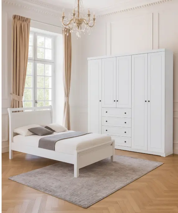 Bedroom Set Americano/Reali: Armoire 6 pts 29910 + Lit 4'6 25380