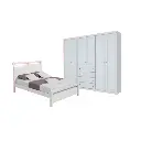 Bedroom Set Americano/Reali: Armoire 6 pts 29910 + Lit 4'6 25380