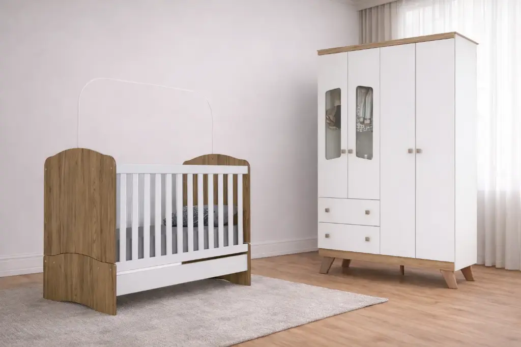 Bedroom Set Confete/Bala de menta: Armoire 30889 + Bed 20887