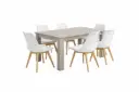 Dining Set Asher/Nicole: Table 6 seater 31769 + 6 x chaise 31718 White