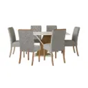 Dining Set Solus/Esther - Table 6 seater 22982 + 6 x chair 30849