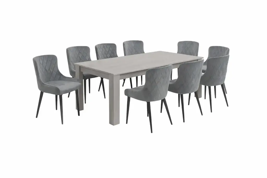 Dining Set Nicole/Omeo - Table 8 seater 31770 + 8 x chair 29297