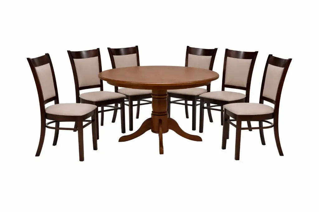 Dining Set denmark/capella - Table 31518 + 6 x chair 31517