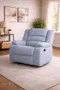 SOFA DAWSON REF 6078# 2 SEATER RECLINER WITH CONSOLE LIGHT GREY/BLUE ARAGON-72 