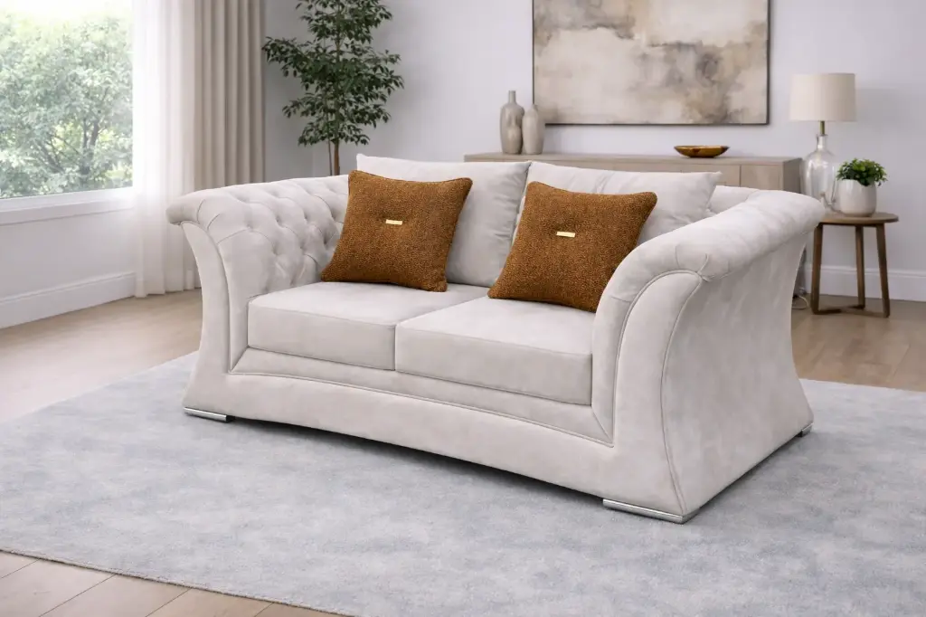 SOFA VERSAILLES 2 SEATER BEIGE REF 2872-B + 1850-R CUSHION