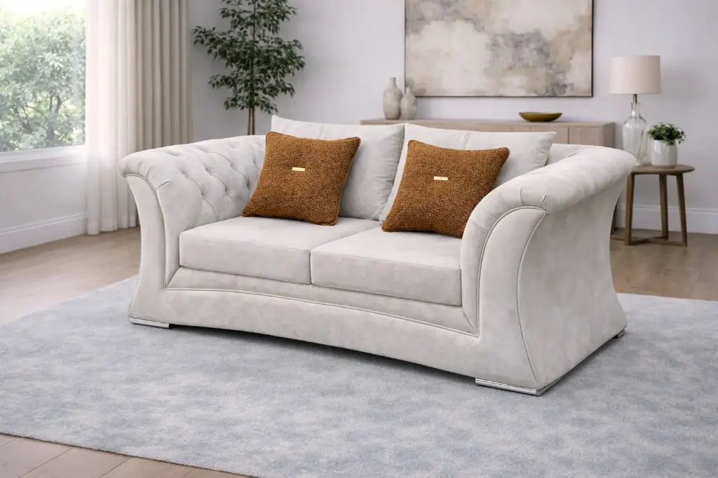 SOFA VERSAILLES 3 SEATER BEIGE REF 2872-B + 1850-R 