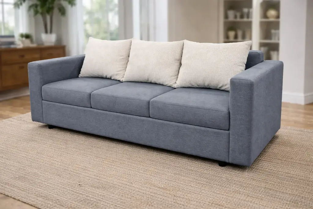 SOFA REDBERRY 3 SEATER GREY (REF C88B-20) +  3 CUSHIONS (ZS2504-03)