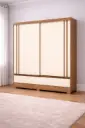 ARMOIRE SERRA REF B373-223 (2PCS) SLIDING 2 PTS CINNAMON / OFF WHITE / HAZELNUT
