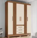 ARMOIRE CAMPINA REF B375-127 6PTS 3TIRS (6PCS) NATURE / OFF WHITE