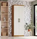 ARMOIRE MARGARIDA REF D110-214 2 PTS CINNAMON / OFF WHITE