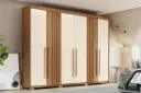 ARMOIRE NORTON REF D325-127 (3PC) 6 PTS + 4 TIRS NATURE / OFF WHITE