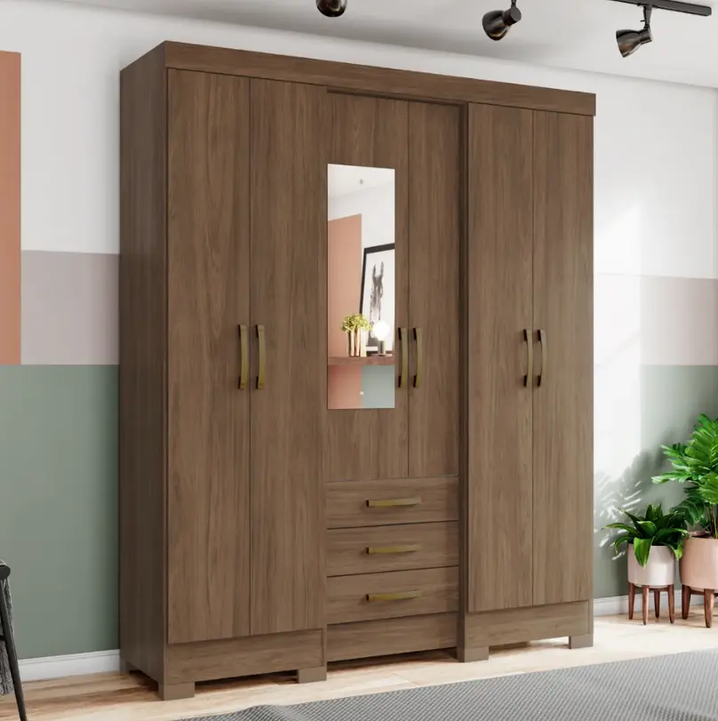 ARMOIRE SERENA REP-3 REF B23-130 (2PCS) 6PTS 3TIRS CASTANHO