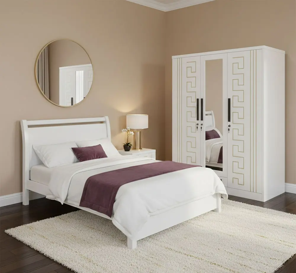 Bedroom Set: Nikko 3pts 30533+ Bed Reali 25380 + Matelas CC Relax 15758