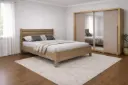 Bedroom Set: Bed Nazario 6'0 + Armoire Practicus 31705
