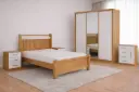 Bedroom Set: Wardrobe Capri 31754 + Bed Zara 6'0 31757 + Side Table 31753 + Chest of Drawers 31755