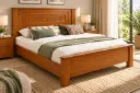 BED MYSTIC 5'0 ORANGE FLOWER DESIGN