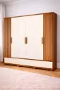 ARMOIRE KAIAN REF D347-221 6PTS (4 PCS) CINNAMON / OFF WHITE