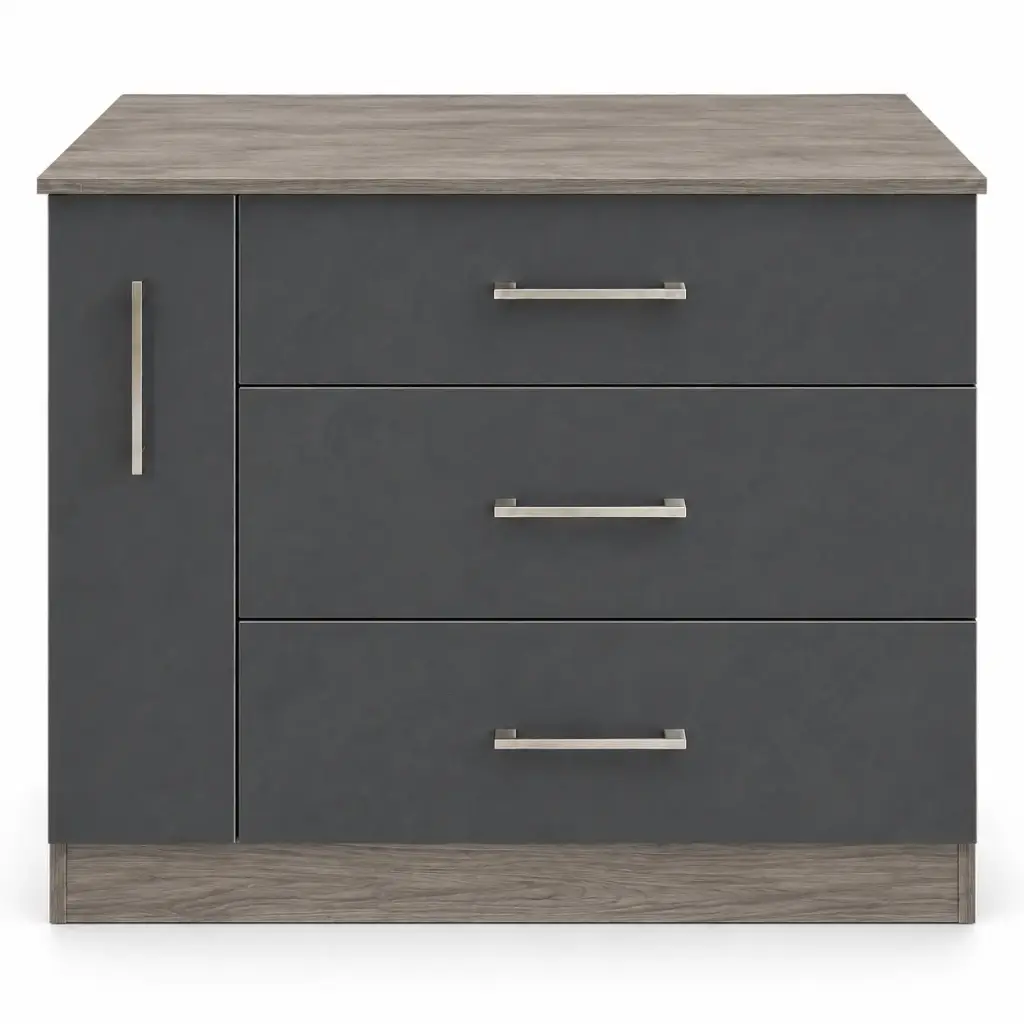  KITCHEN BASE UNIT 3TIRS+ SPICE RACK CAMEROON BROWN & GREY