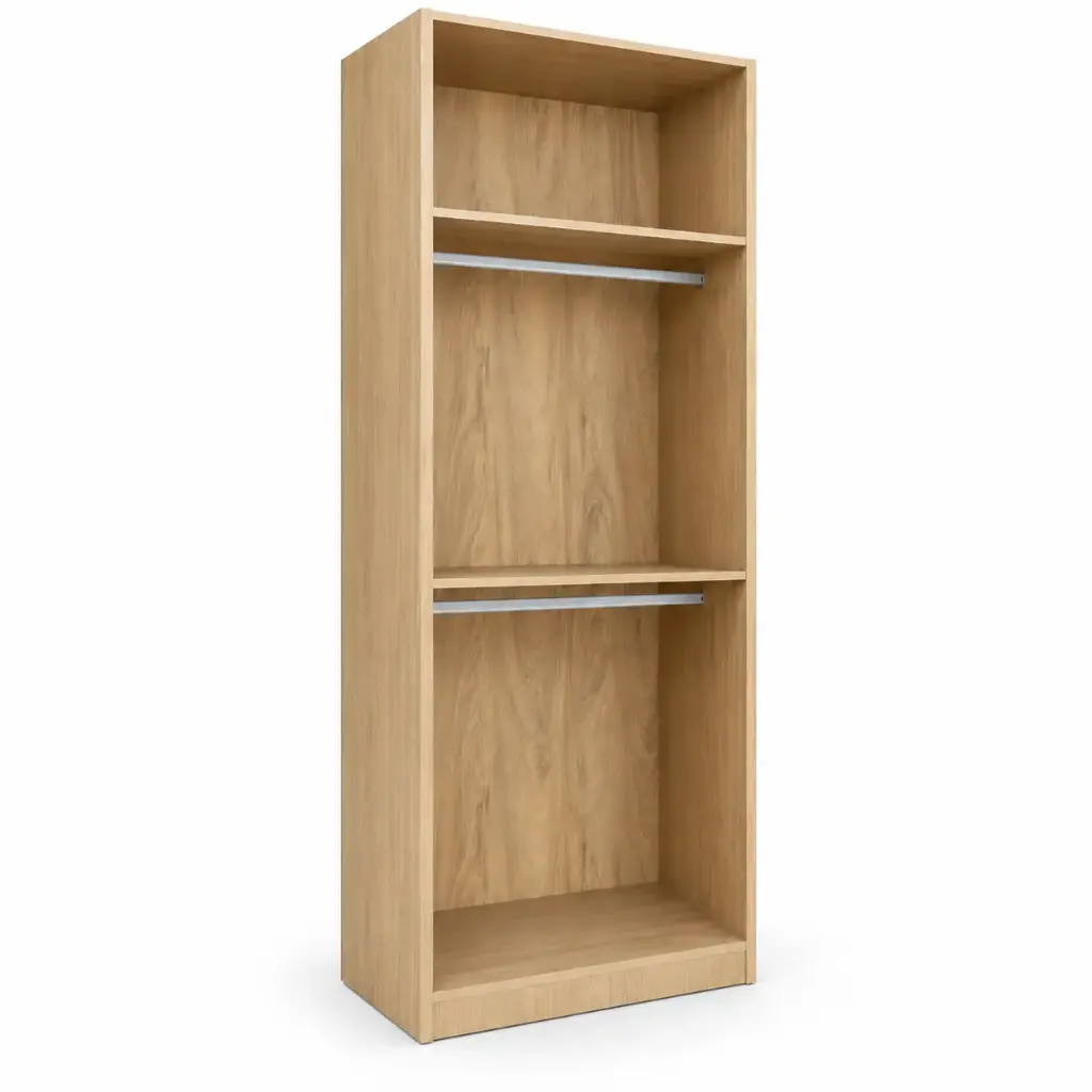 CLOSET LUX 2 SHELVES + 2 HANGERS VANILLA 1000 x 2300 x 500