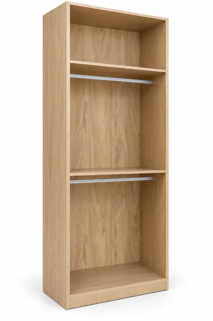 CLOSET LUX 2 SHELVES + 2 HANGERS VANILLA 1000 x 2300 x 500