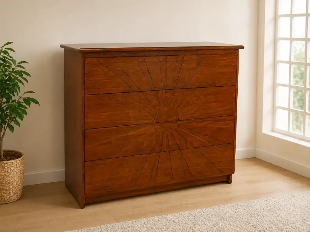 COMMODE AURELIA 4 TIRS ORANGE