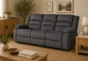 SOFA DAWSON REF 6078# 3 SEATER RECLINER DARK GREY ARAGON-97