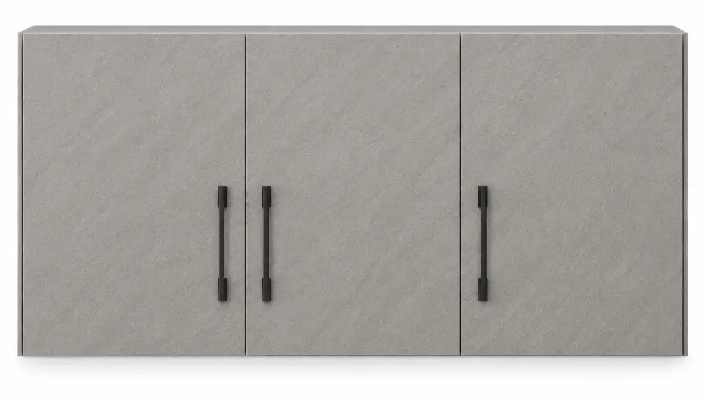 KITCHEN FANCY WALL UNIT 3DOORS  PLYWOOD GREY