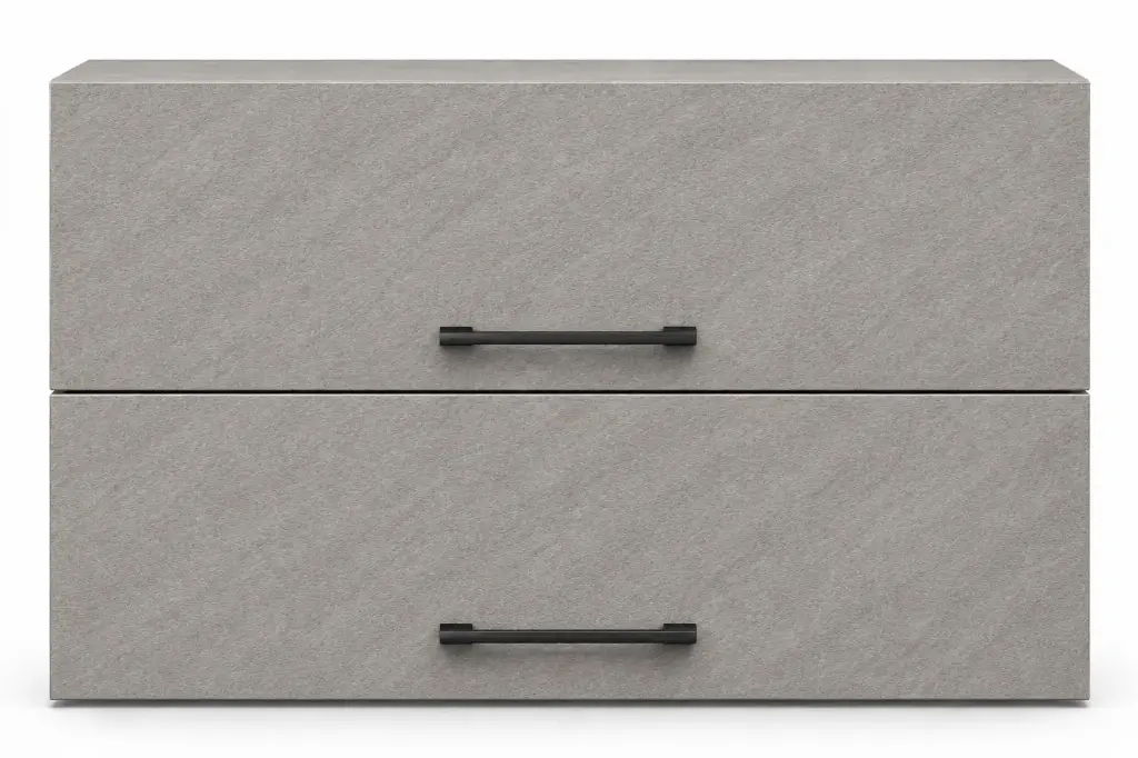 KITCHEN FANCY WALL UNIT 2DOORS FLAP PLYWOOD GREY