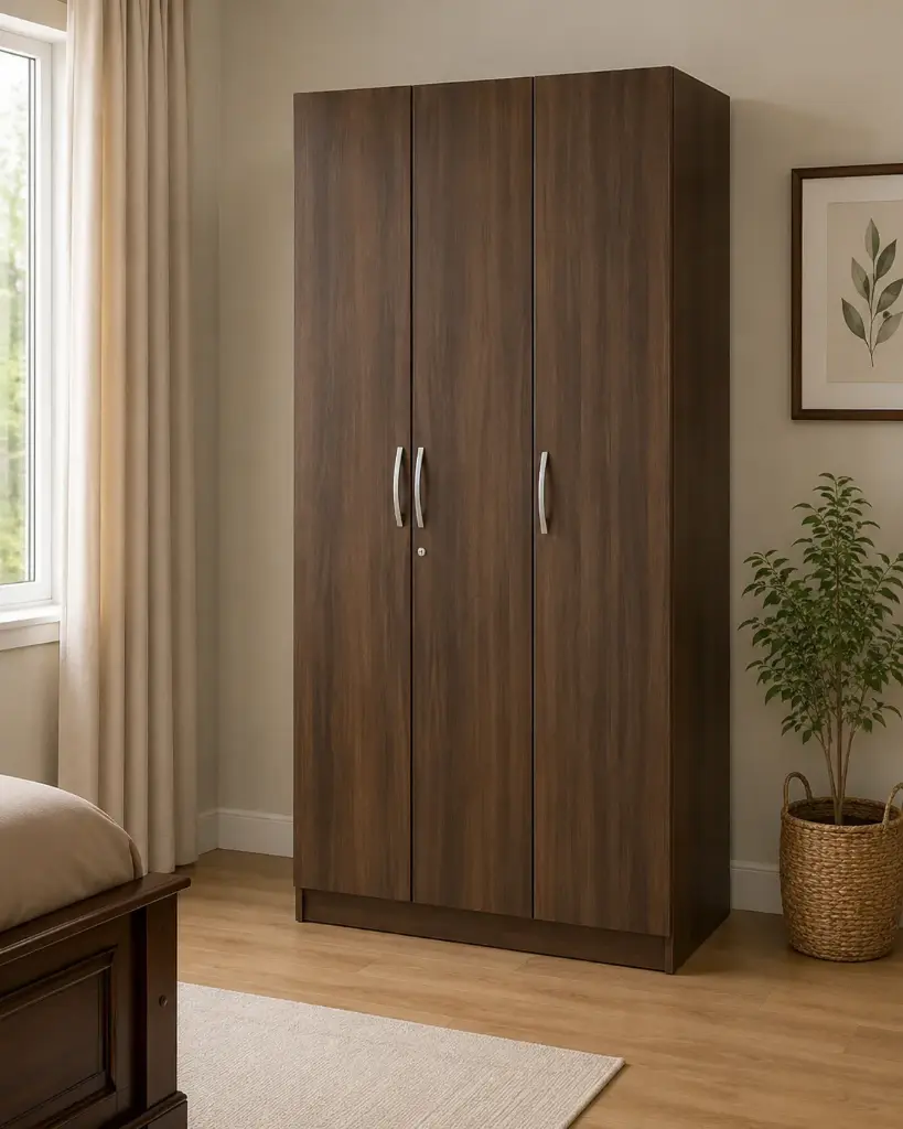ARMOIRE VENICE 3PTS (2 PCS) WALNUT