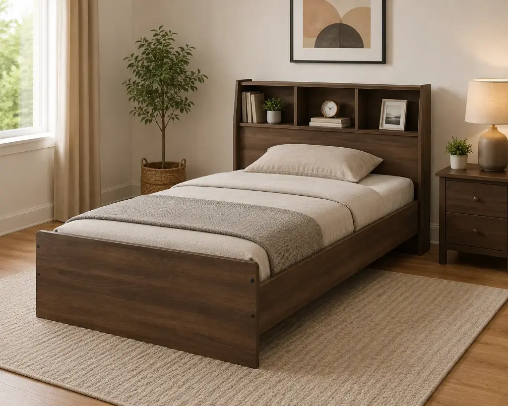BED MILAN BOX 3'6 (2PCS) WALNUT