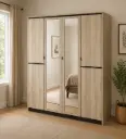 ARMOIRE MONTREAL 4PTS + 2 MIRROR (3 PCS) SOMONA OAK / WENGE