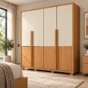 ARMOIRE FRANCIS 1.8 4PTS (4PCS) FREIJO/OFF WHITE