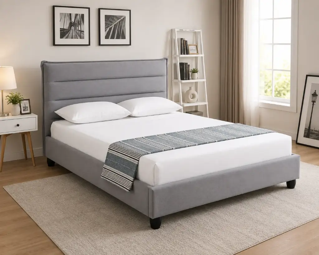 BED OBERLIN REF XS-9080 4'6 UF825-45 GREY
